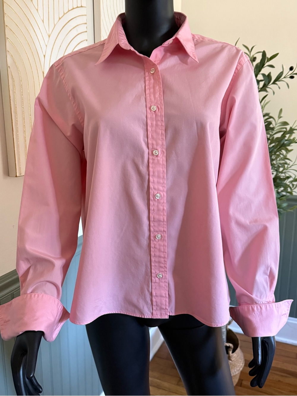 Brooks Brothers Women’s Large Pink French Cuff Button Down Shirt 100% Cotton - Picture 10 of 10
